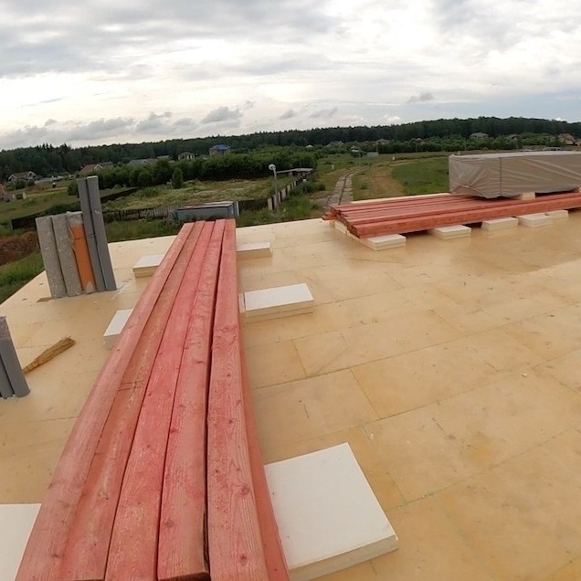 Утепление перекрытия . Современный энергоэффективный дом iHouse TermoPlus